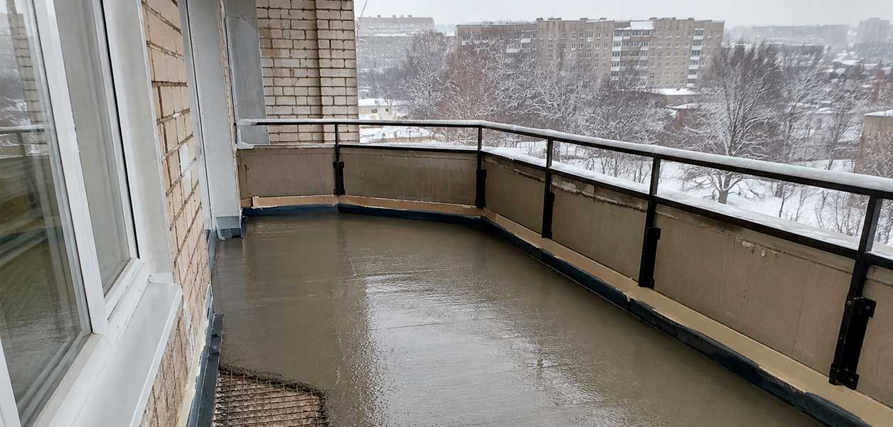 Бетон с противоморозной добавкой ПМД для балкона в холодный сезон